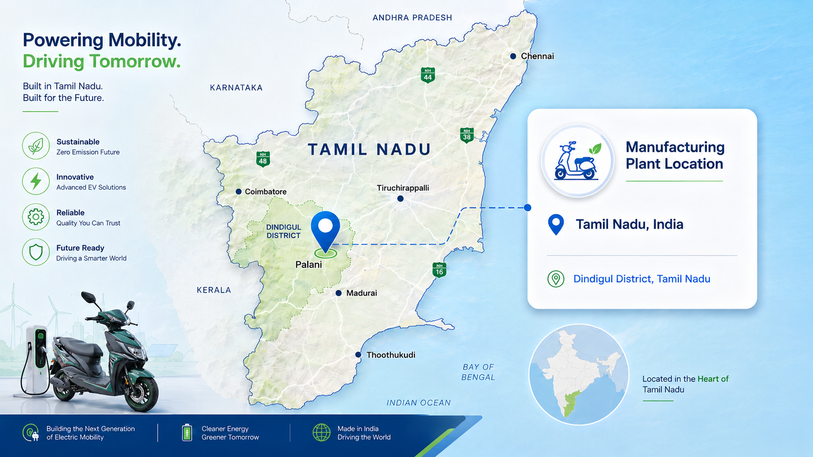 Gaura Electric manufacturing plant in Dindigul District, Tamil Nadu